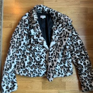 FURRY CHEETAH MOTO JACKET